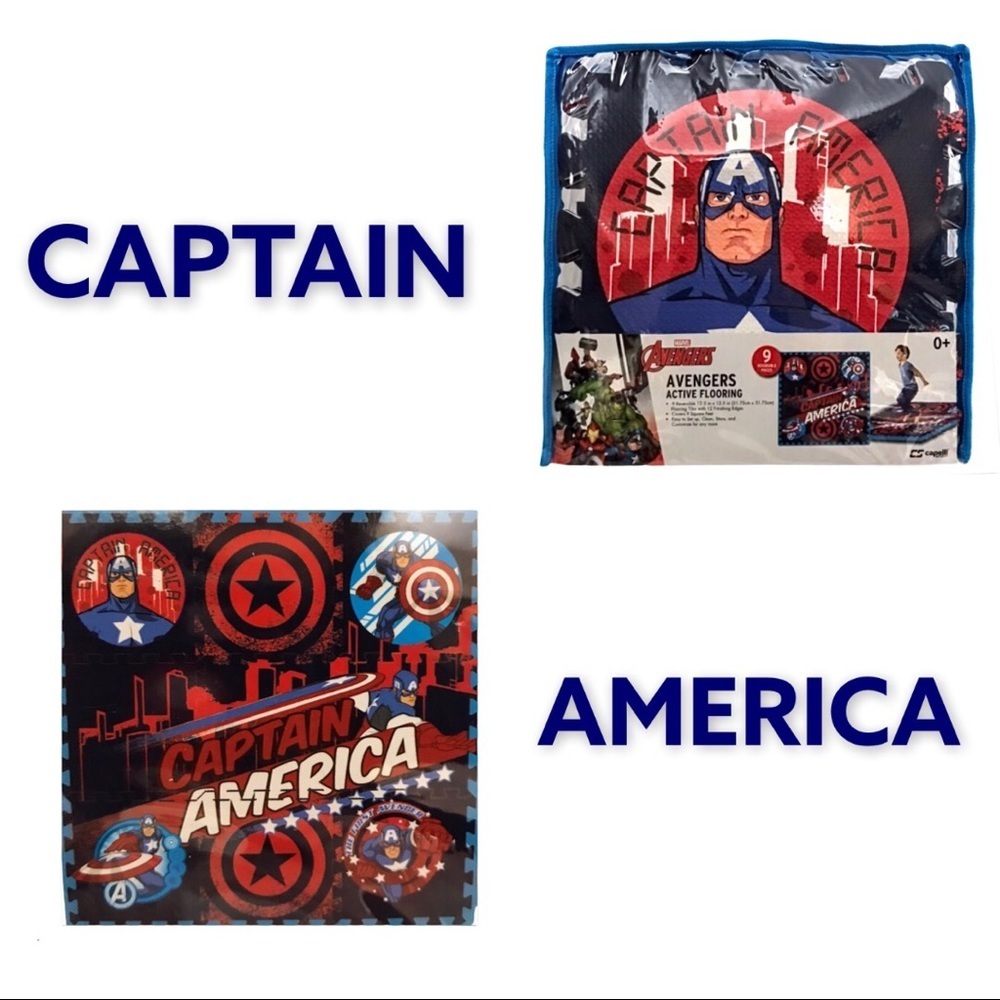 NWT Marvel Avengers Captain America Flooring Tiles